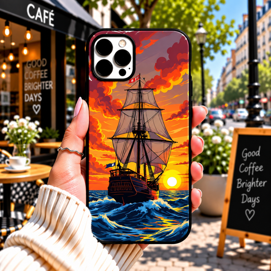 Sunset Voyage Premium Printed Phone Case