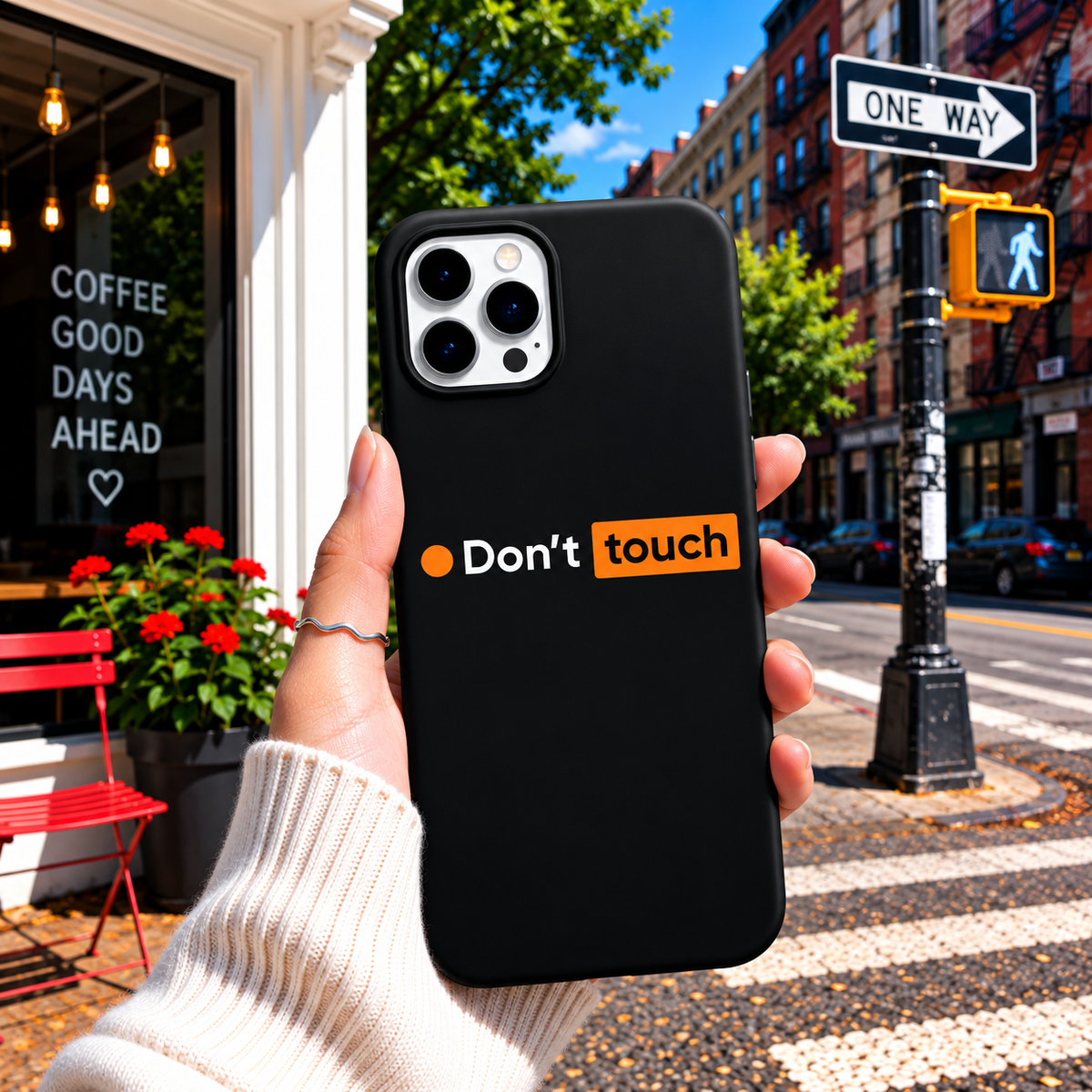“Don’t Touch” Minimalist Phone Cover