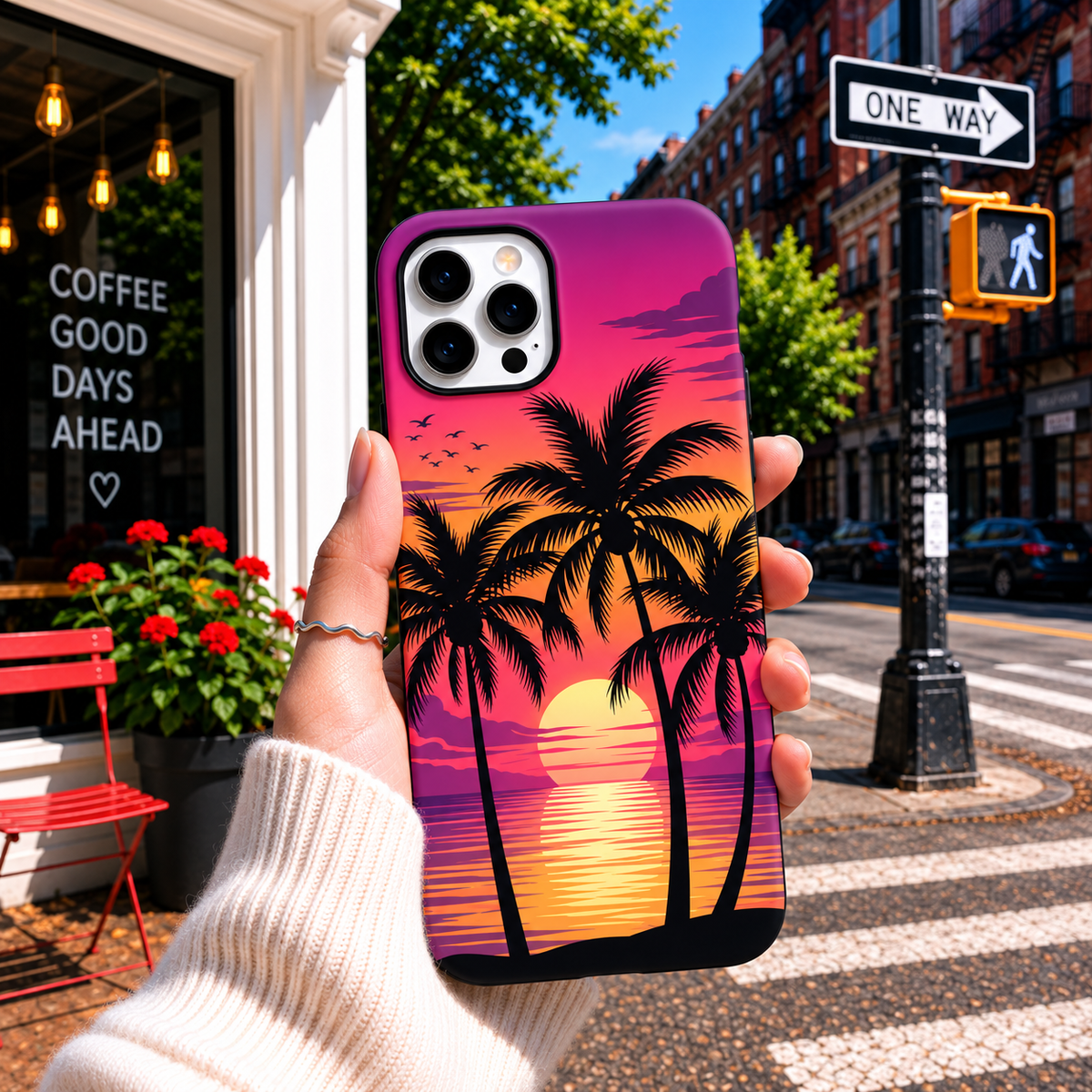 Tropical Sunset Palm Phone Cover
