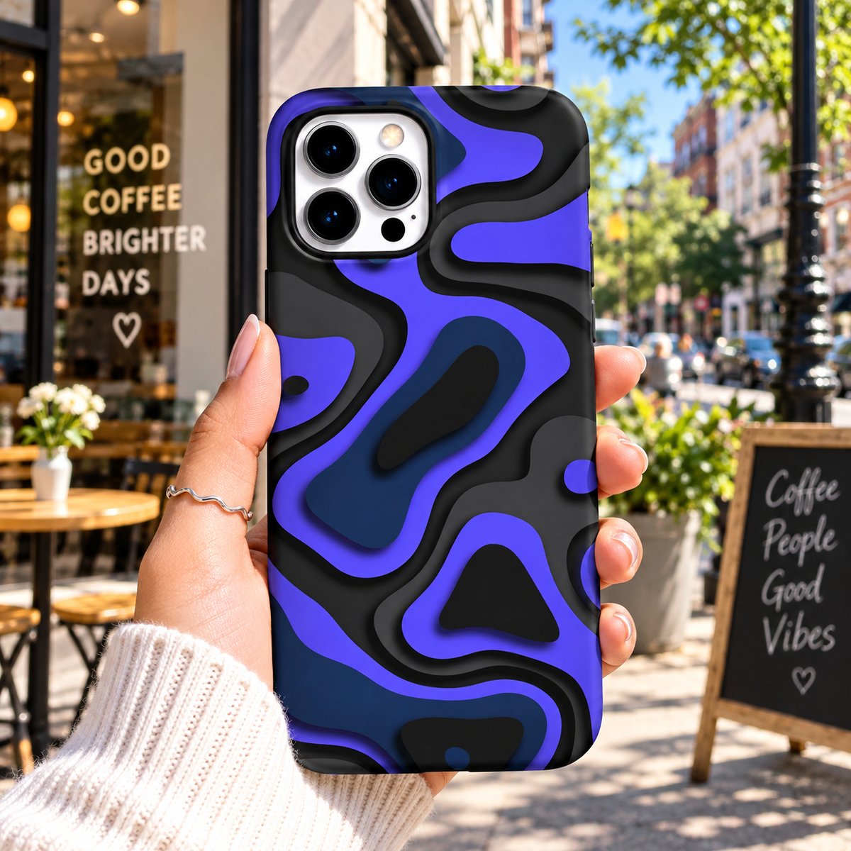 Electric Blue Camo Case