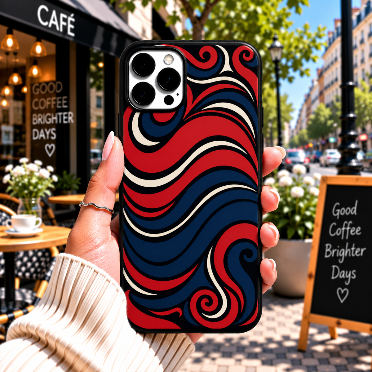 Abstract Waves Premium Printed Phone Case
