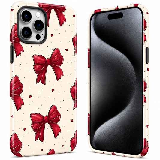 Red Bow Pattern Phone Cover