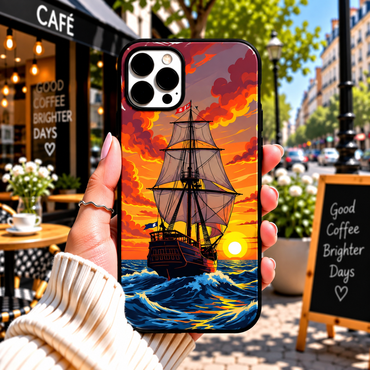 Sunset Voyage Premium Printed Phone Case