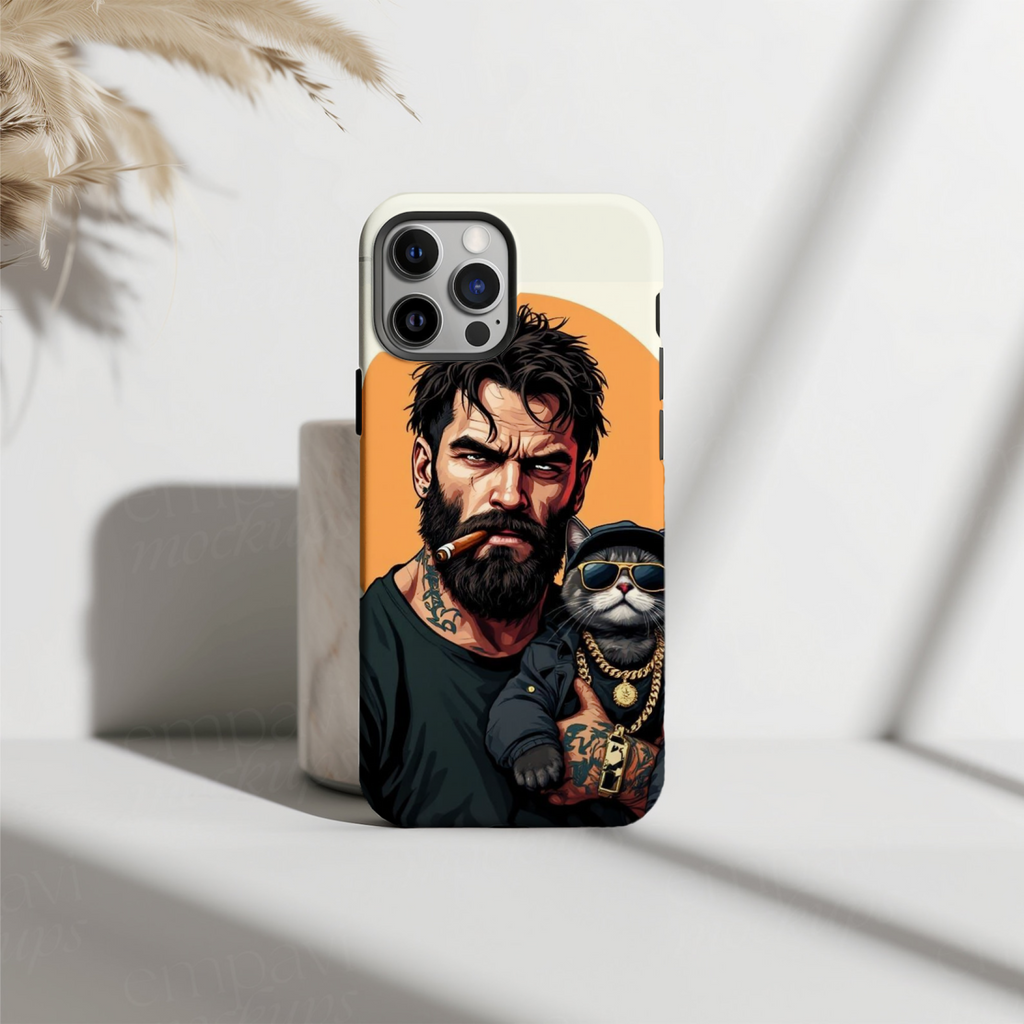 Bearded Boss & Cool Cat Premium HD Print Case
