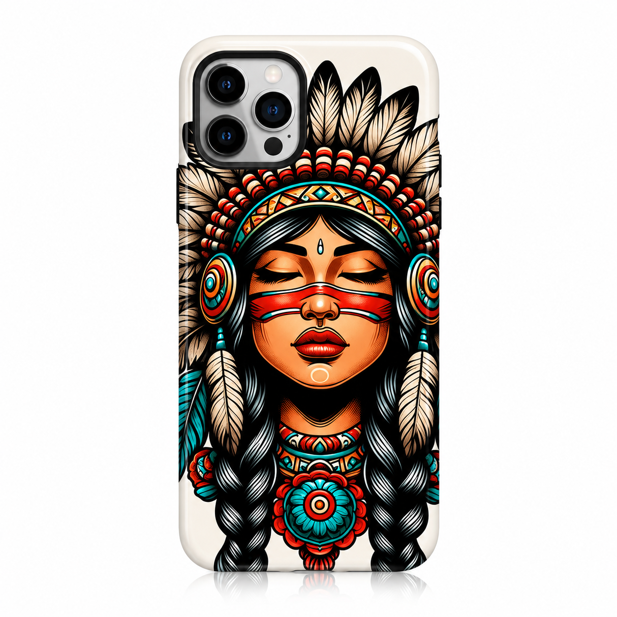 Tribal Princess Boho Feather Art Phone Case