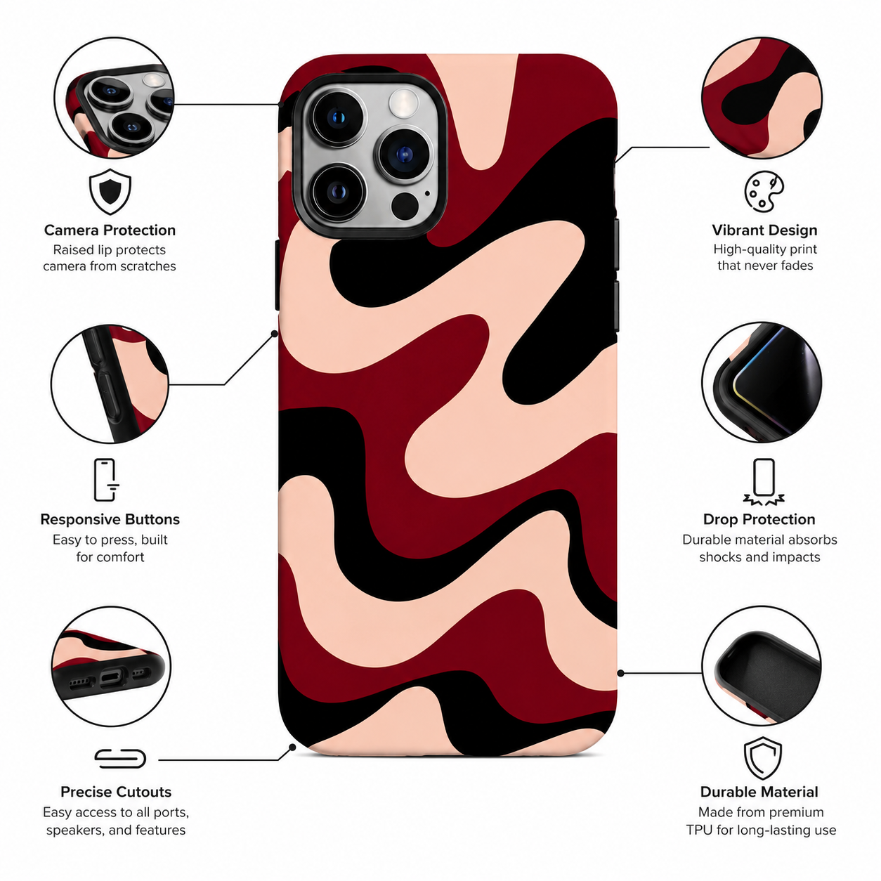 Abstract Wave Mobile Cover