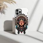 Tribal Princess Boho Feather Art Phone Case