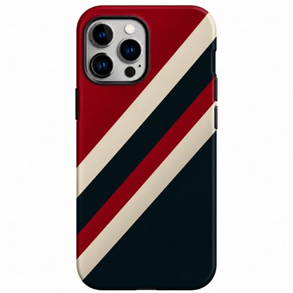 Red Black Stripe Mobile Cover