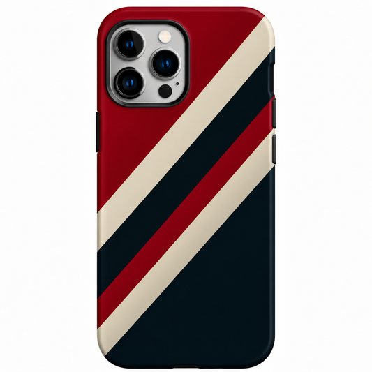 Red Black Stripe Mobile Cover