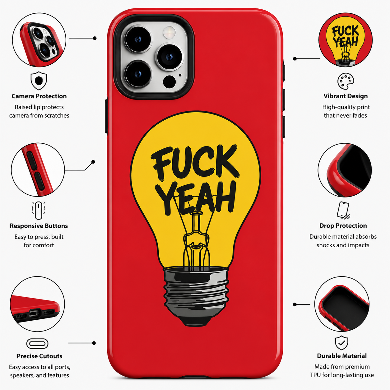 F*ck Yeah Lightbulb Mobile Cover