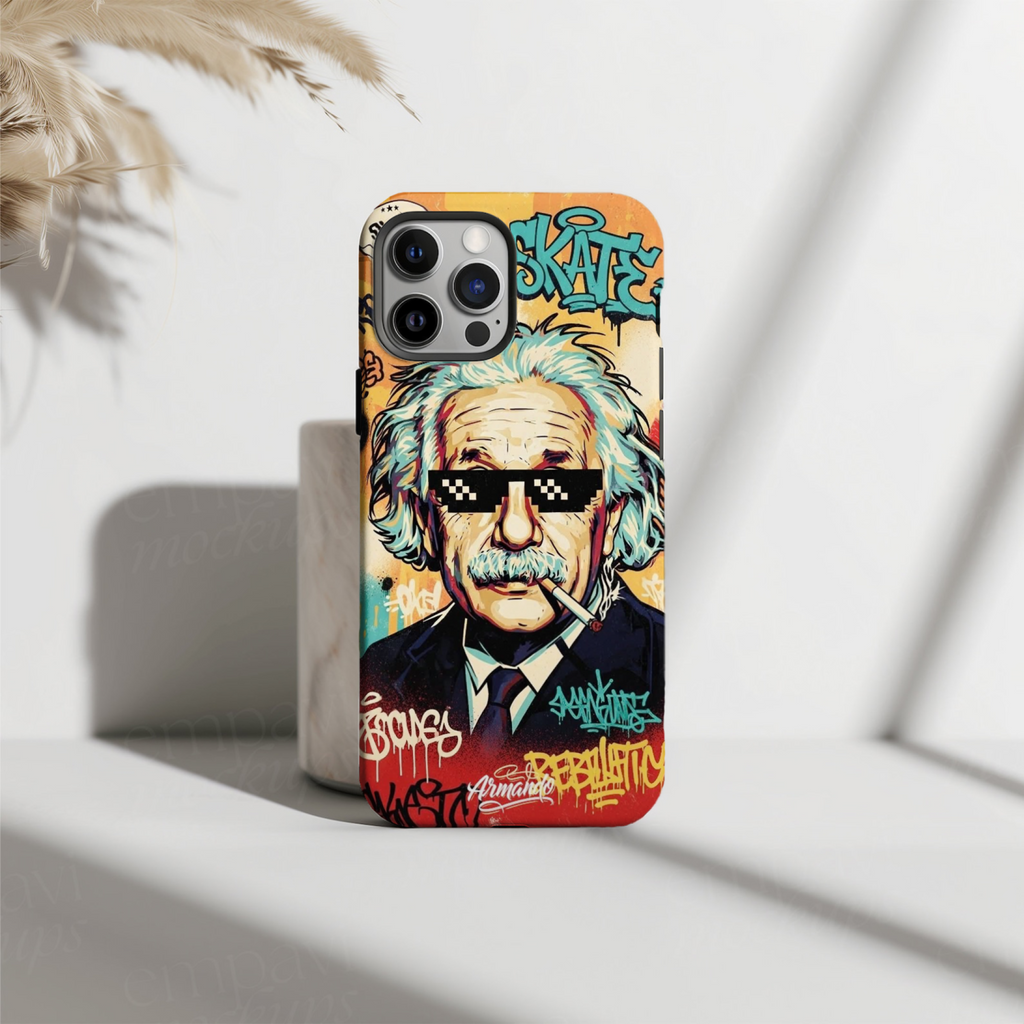 Albert Einstein Graffiti Cool Art HD Phone Case