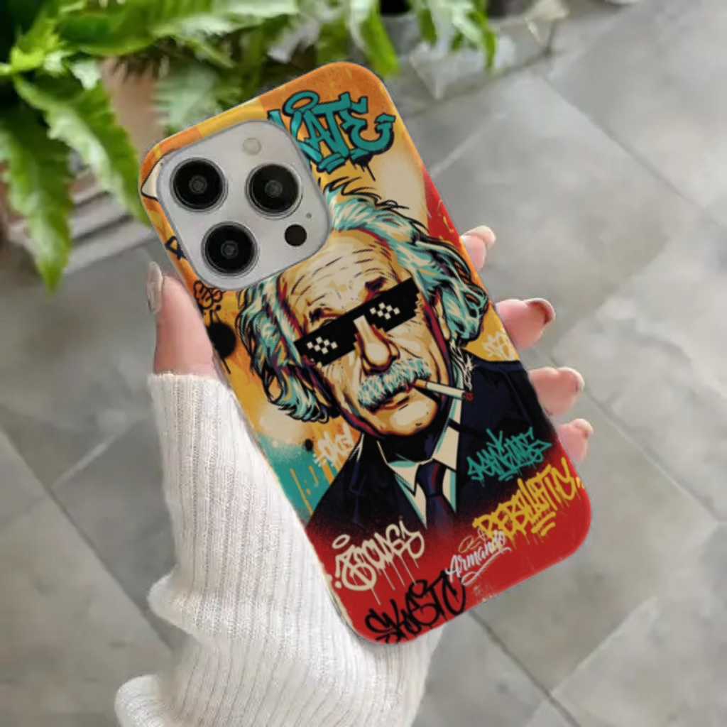 Albert Einstein Graffiti Cool Art HD Phone Case