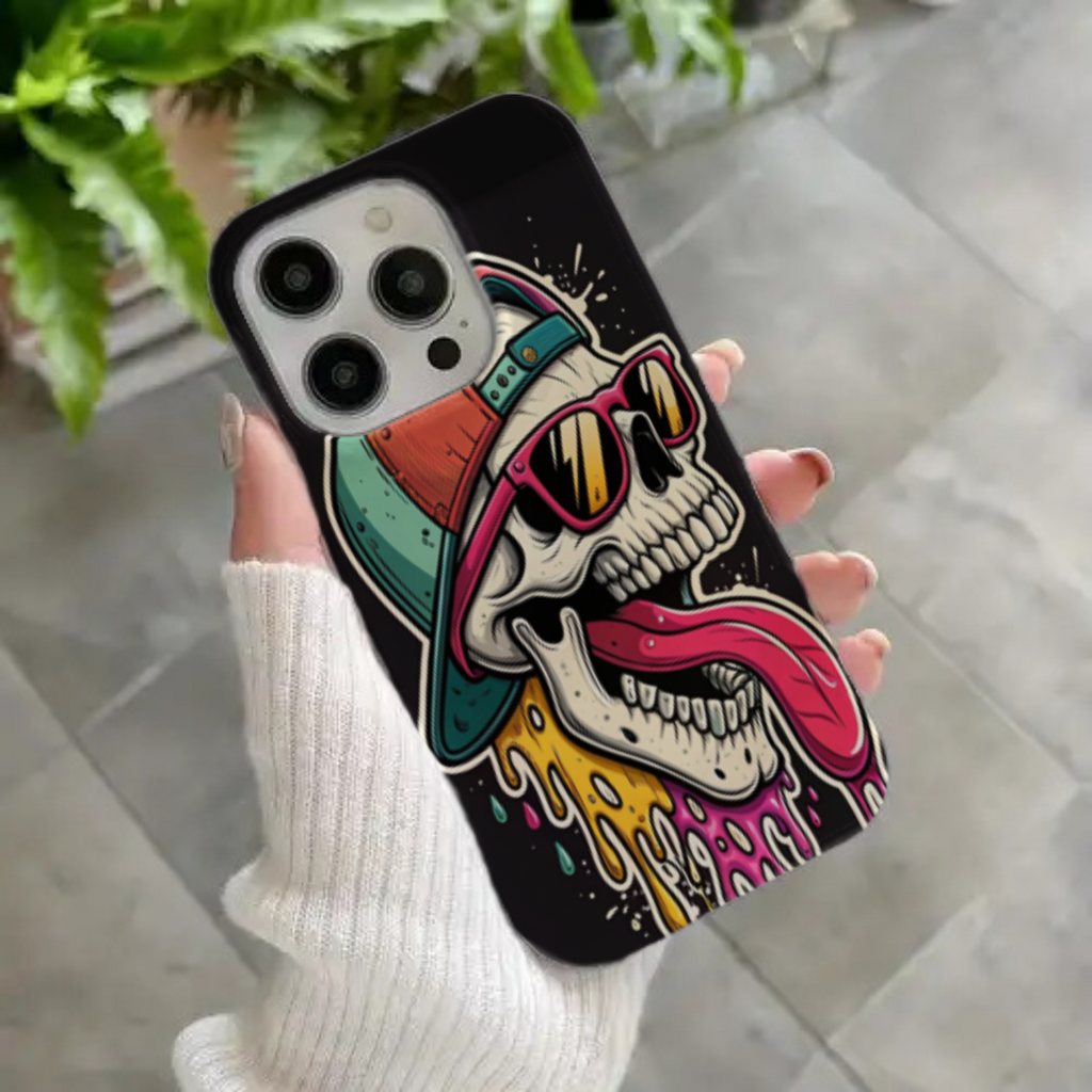 Cool Melting Skull Premium HD Print Case