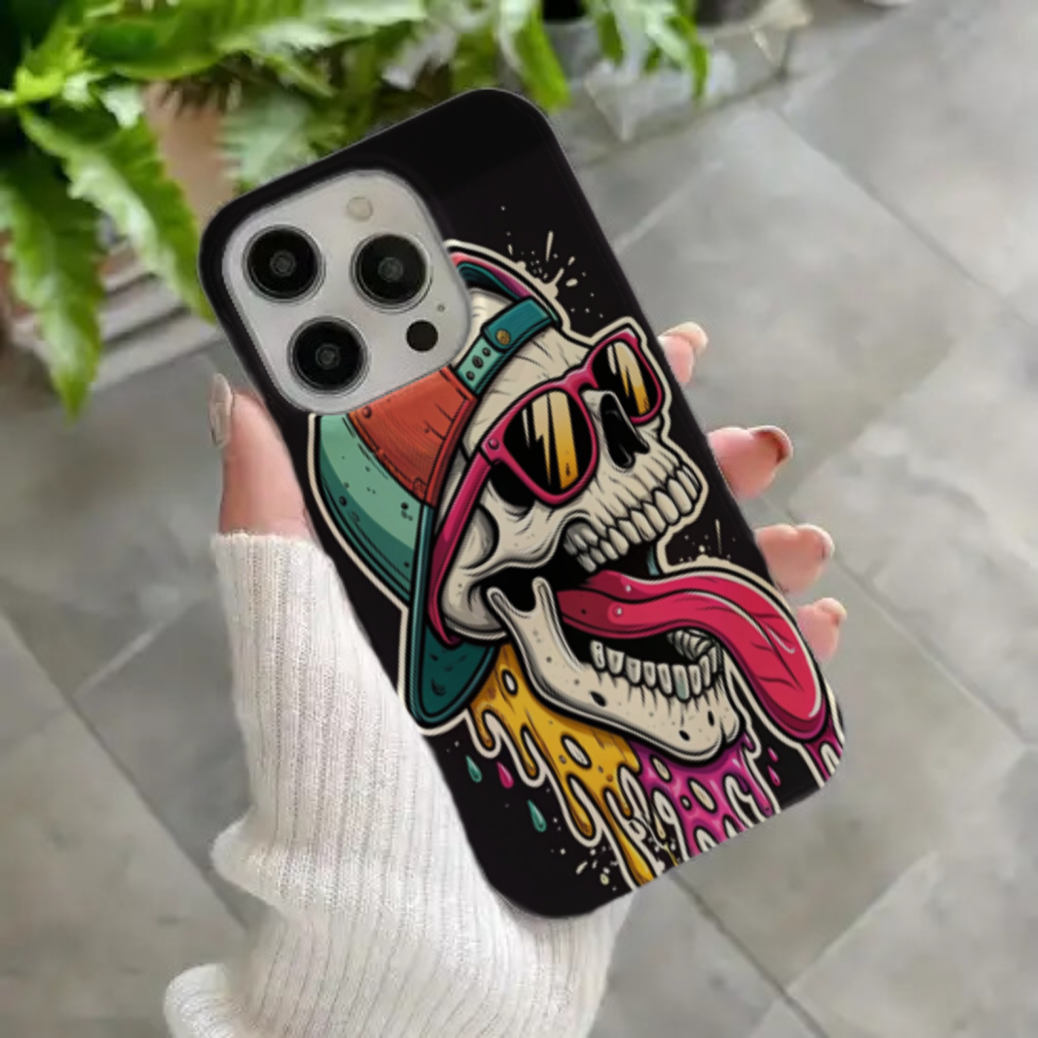 Cool Melting Skull Premium HD Print Case
