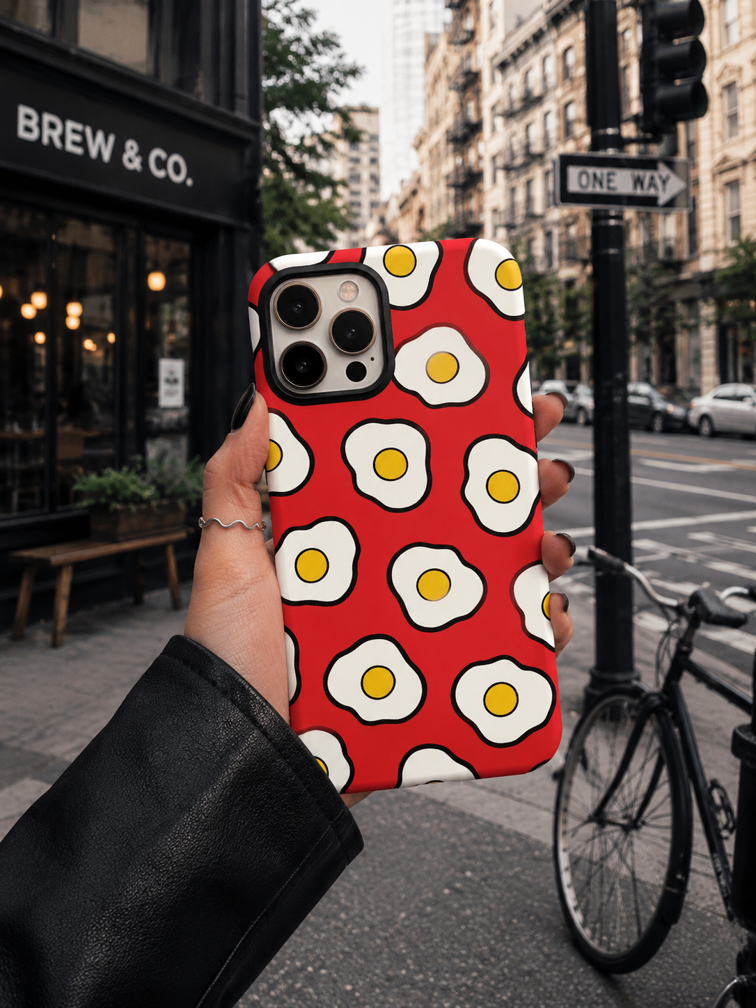 Fried Egg Print Mobile Cover