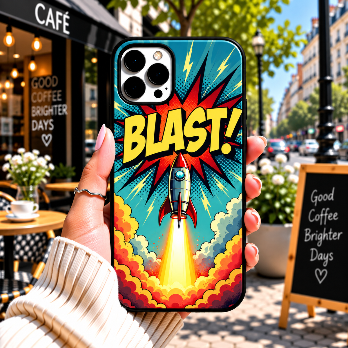 Comic Rocket “BLAST!” — Phone Case