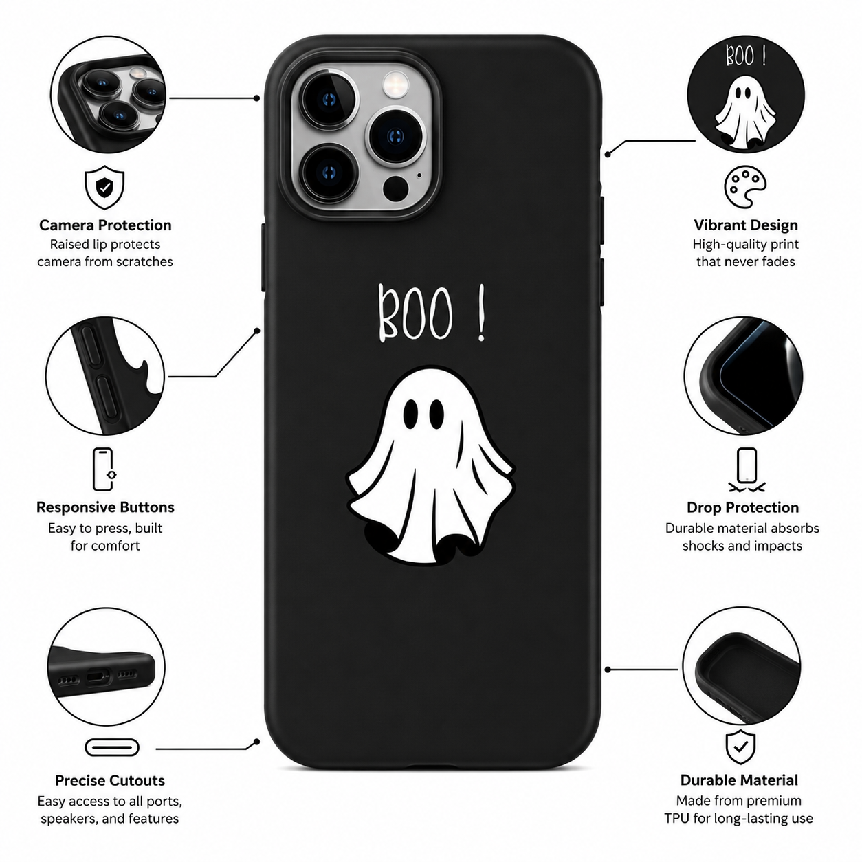 Boo Ghost Mobile Cover