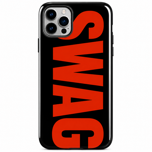 SWAG Red Typography Mobile Cover