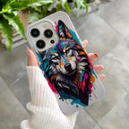 Colorful Wolf Premium Abstract Wolf Art Phone Case