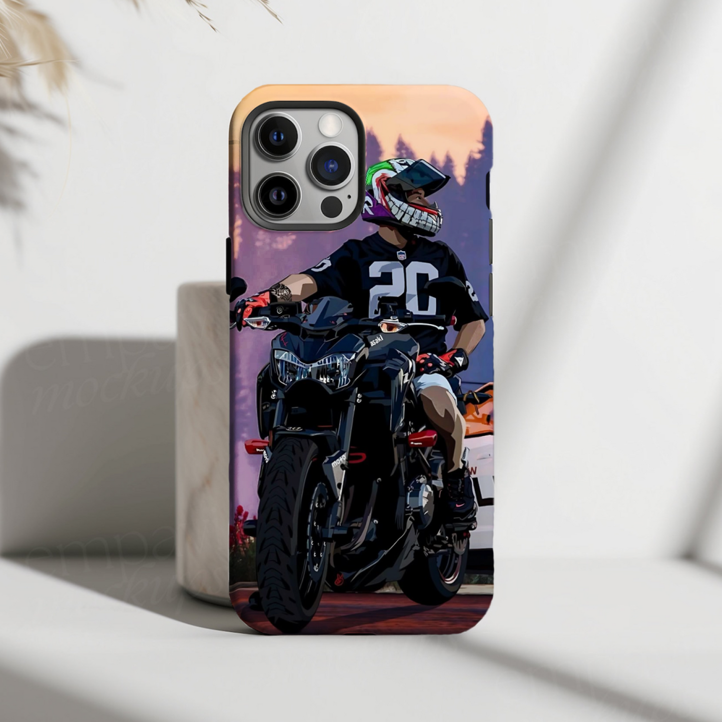 Sport Bike Rider Printed Mobile Cover | Premium HD Print Case