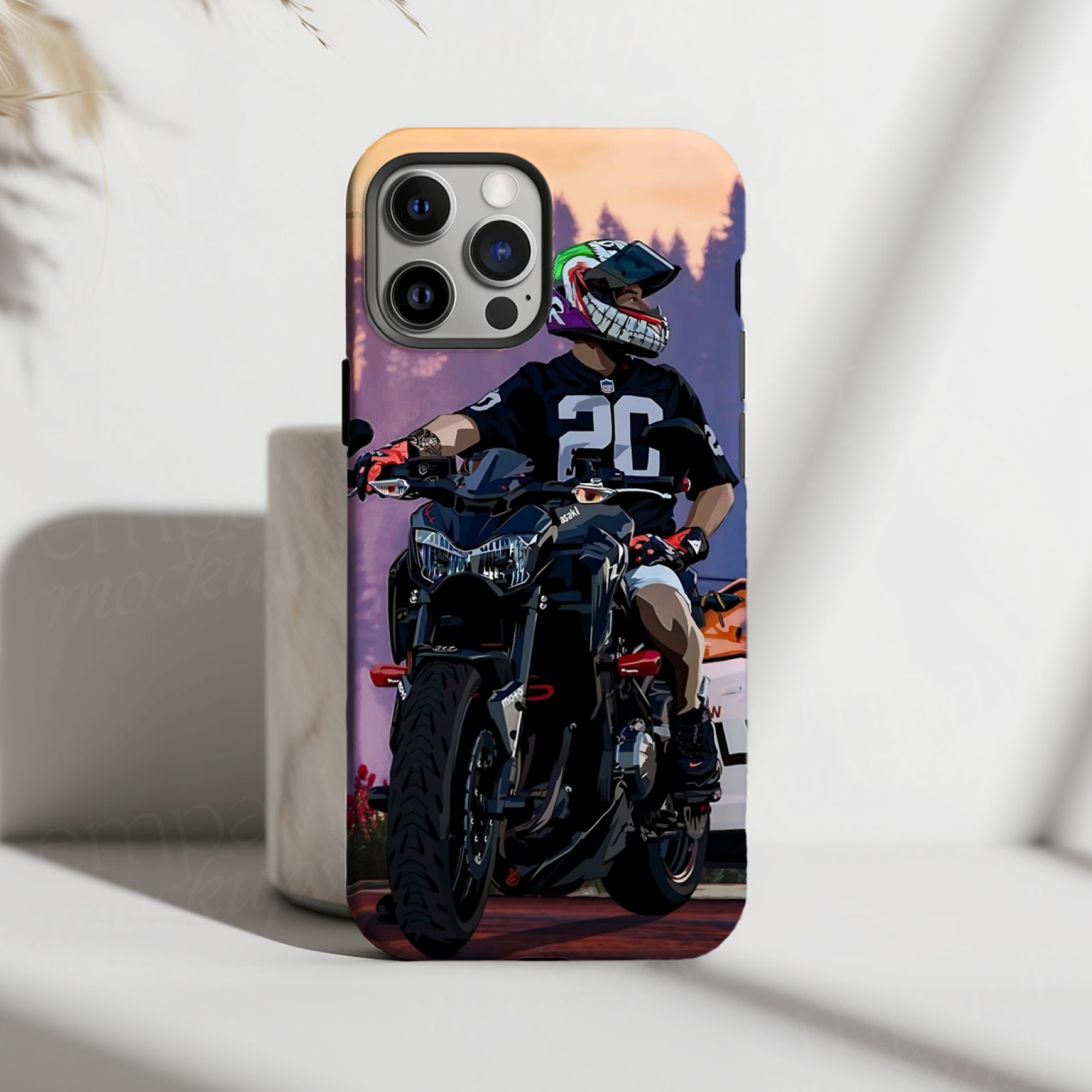 Sport Bike Rider Premium HD Print Case
