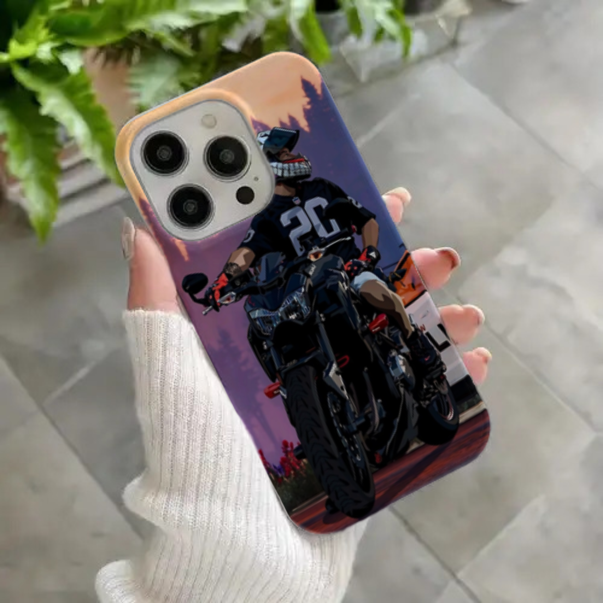 Sport Bike Rider Premium HD Print Case