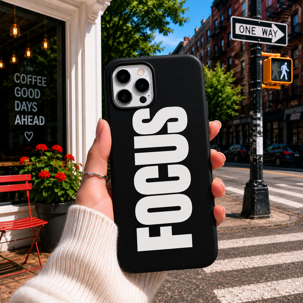 Focus Typography Mobile Cover