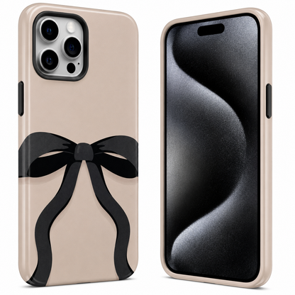 Black Bow Mobile Cover