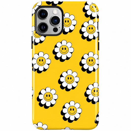 Yellow Smiley Daisy Phone Cover