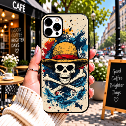 Pirate Skull Blue Wave Phone Case