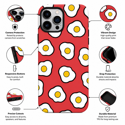 Fried Egg Print Mobile Cover