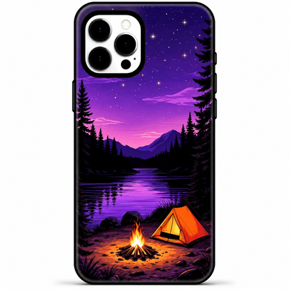 Purple Night Camp Premium Printed Phone Case