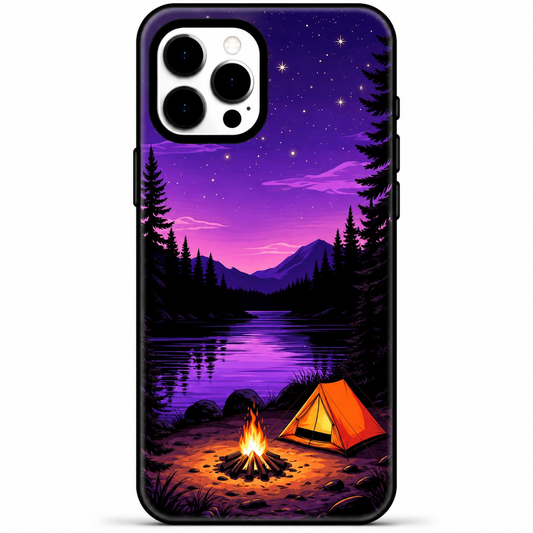 Purple Night Camp Premium Printed Phone Case