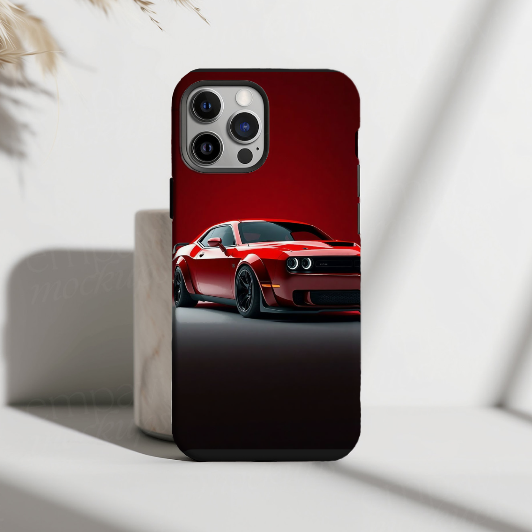 Red Dodge Challenger SRT Premium HD Print Case