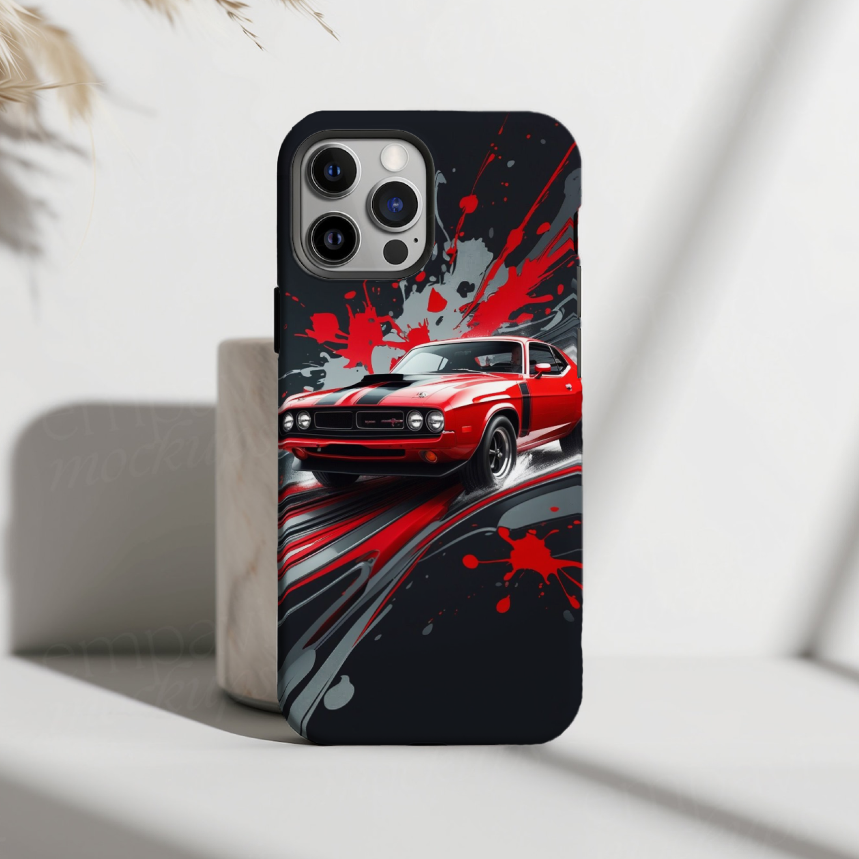 Classic Red Muscle Car Premium HD Print Case