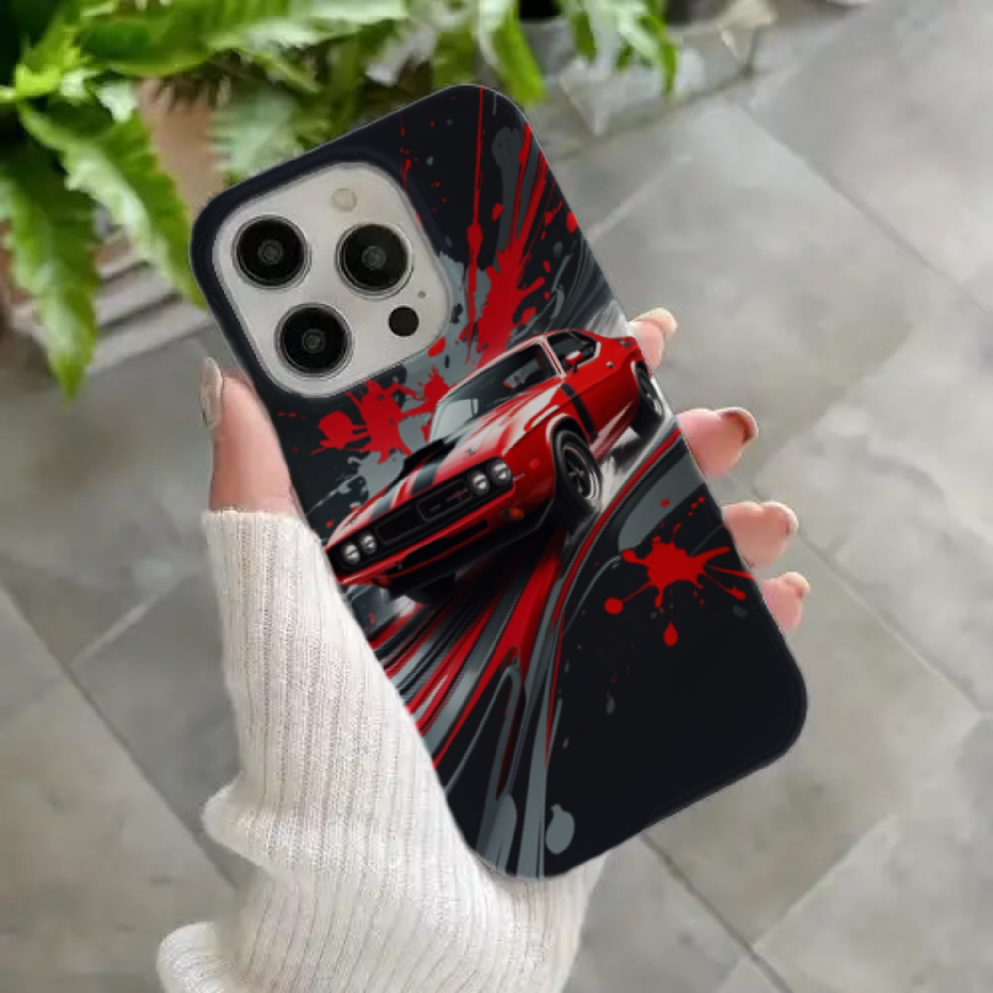 Classic Red Muscle Car Premium HD Print Case