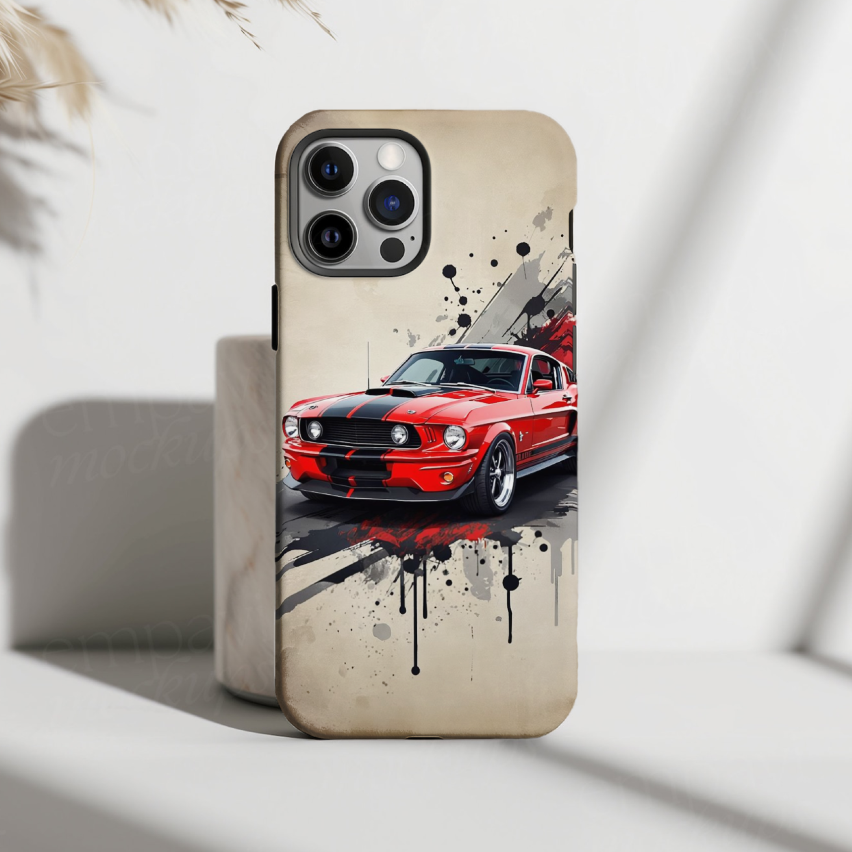 Classic Red Muscle Car Premium HD Print Case