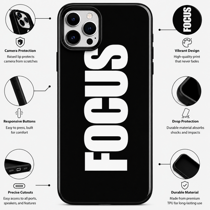 Focus Typography Mobile Cover