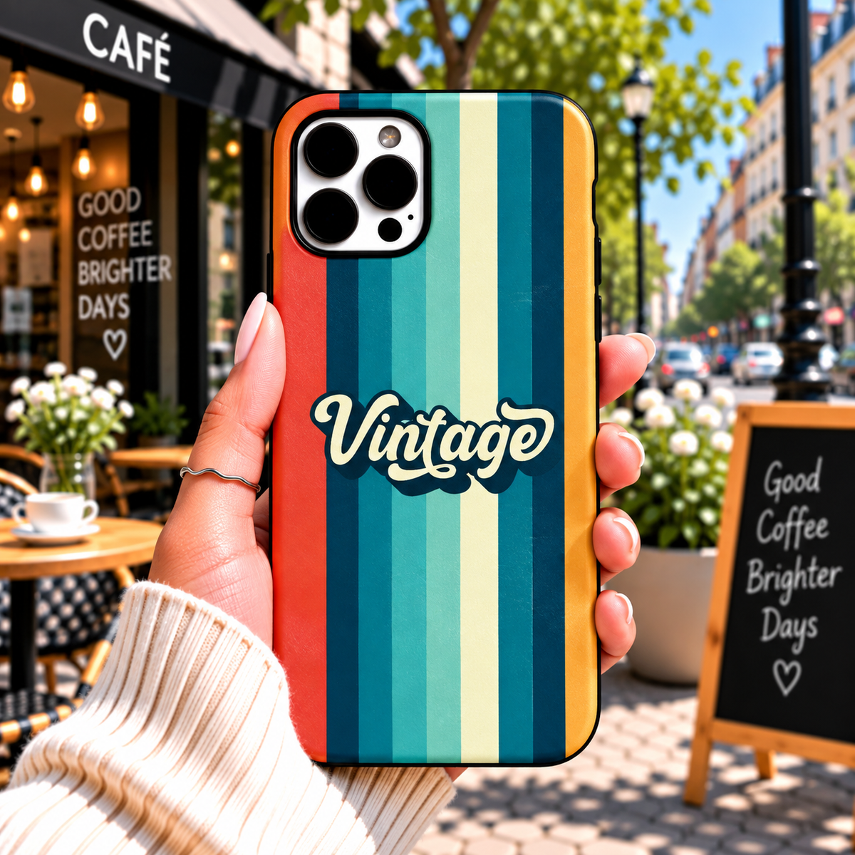 Vintage Stripes Premium Printed Phone Case