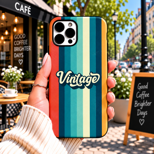 Vintage Stripes Premium Printed Phone Case