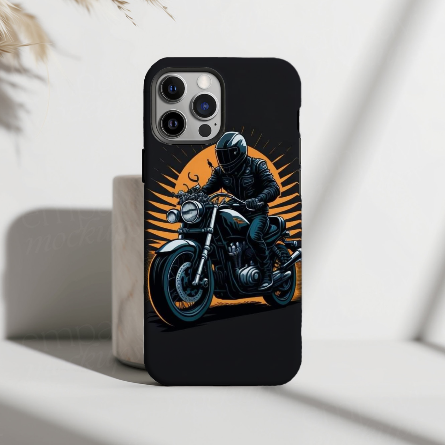 Vintage Motorcycle Rider Premium HD Print Case