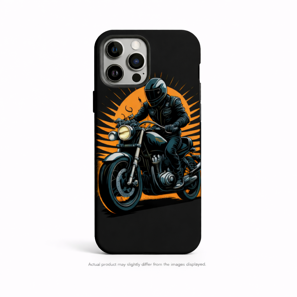 Vintage Motorcycle Rider Premium HD Print Case