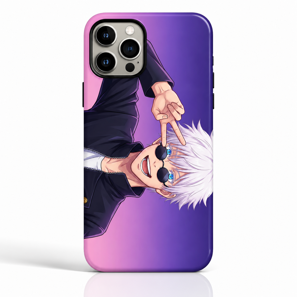 Satoru Gojo Peace Sign Anime HD Phone Case