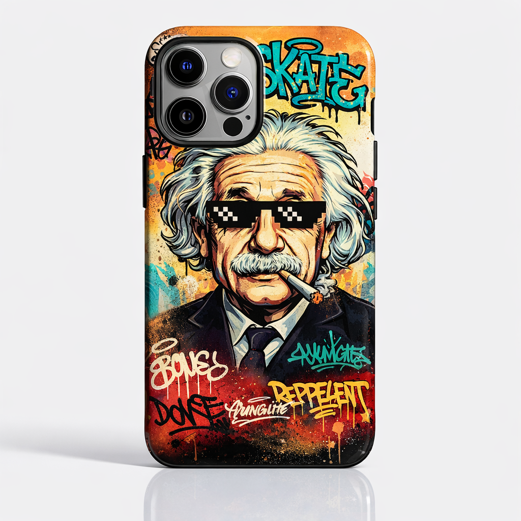 Albert Einstein Graffiti Cool Art HD Phone Case