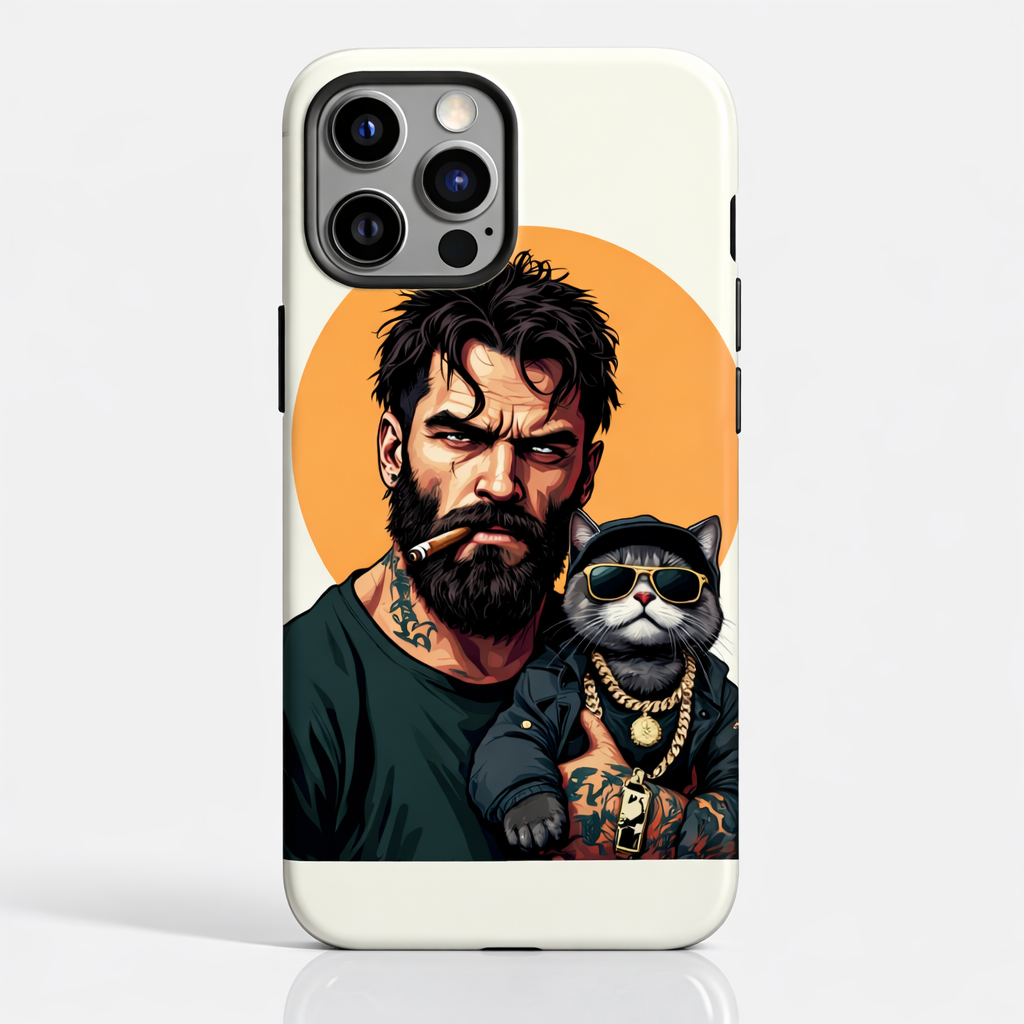 Bearded Boss & Cool Cat Premium HD Print Case
