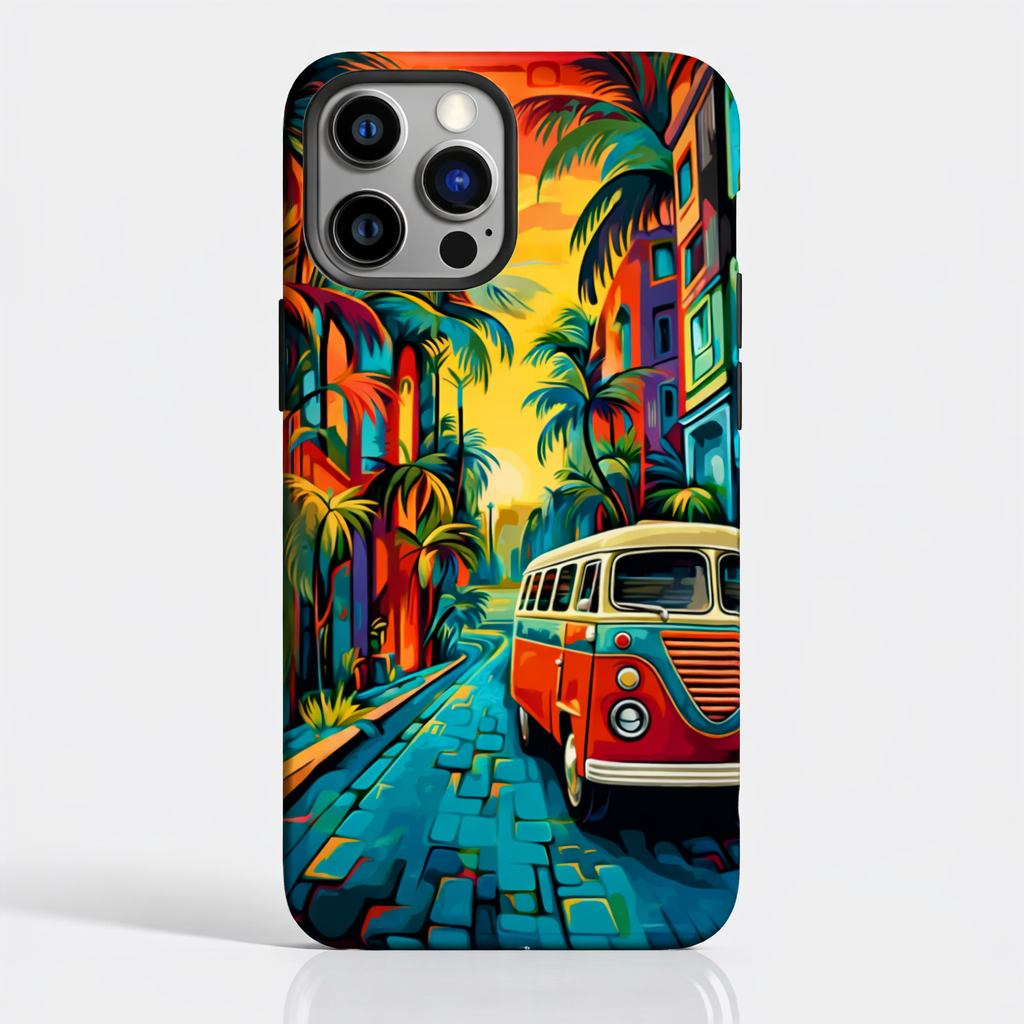 Tropical Sunset Van  Retro Beach HD Phone Case
