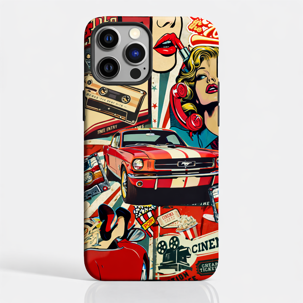 Vintage Retro Collage  Classic Pop Art HD Phone Case