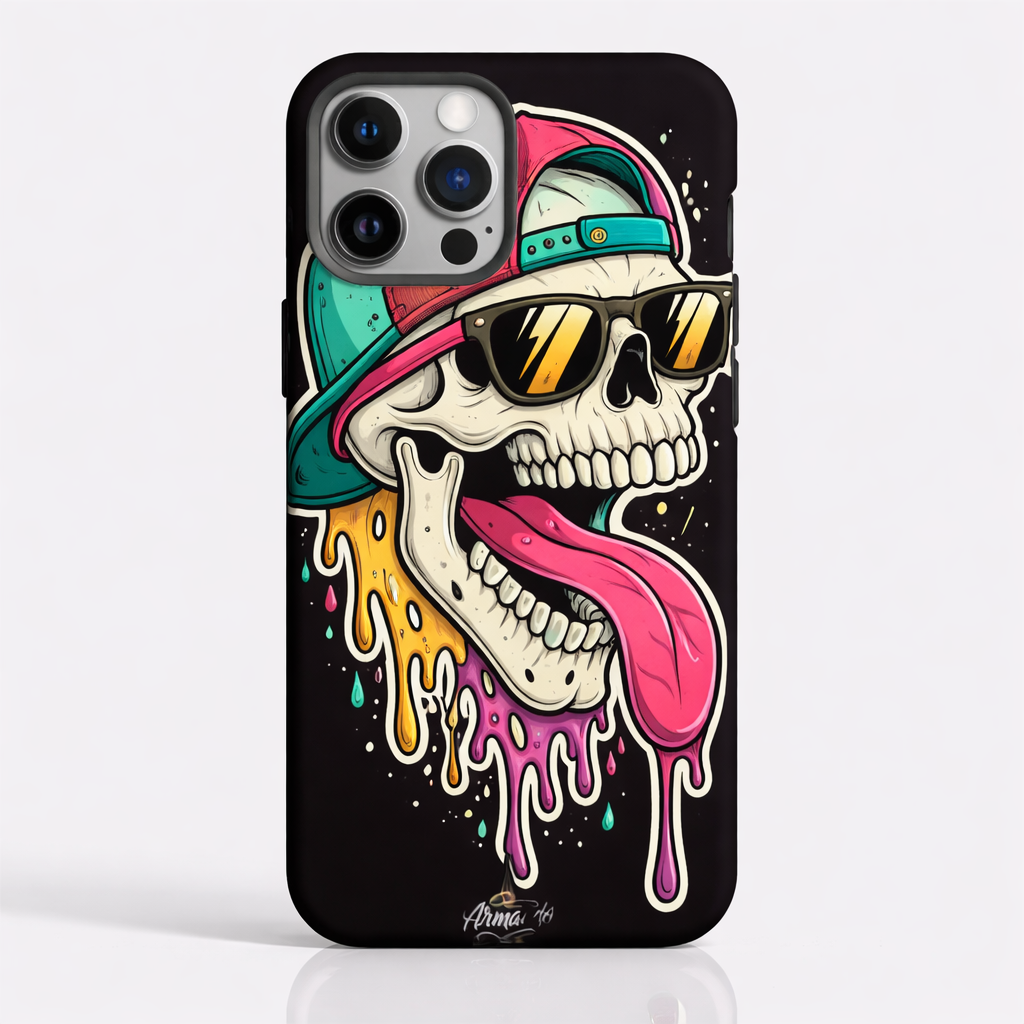 Cool Melting Skull Premium HD Print Case