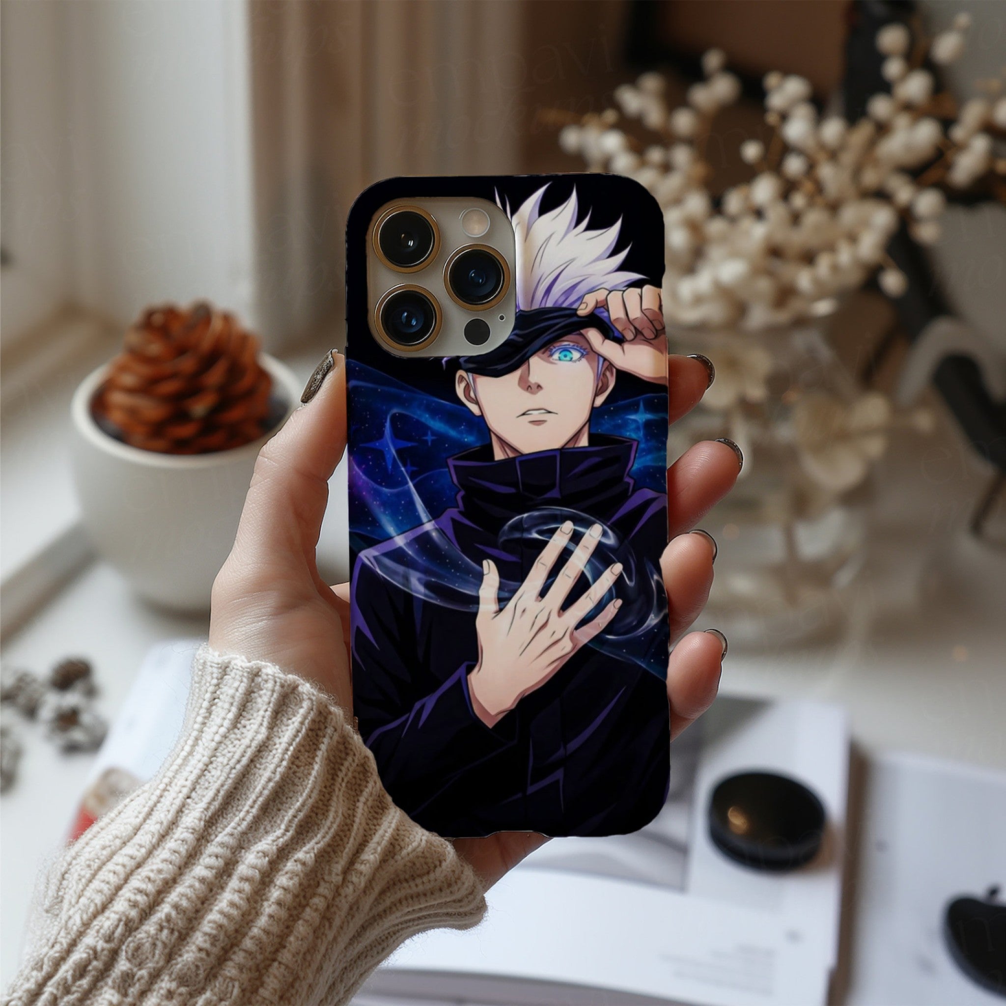 Gojo Satoru Smiling  Jujutsu Kaisen Anime HD Phone Case