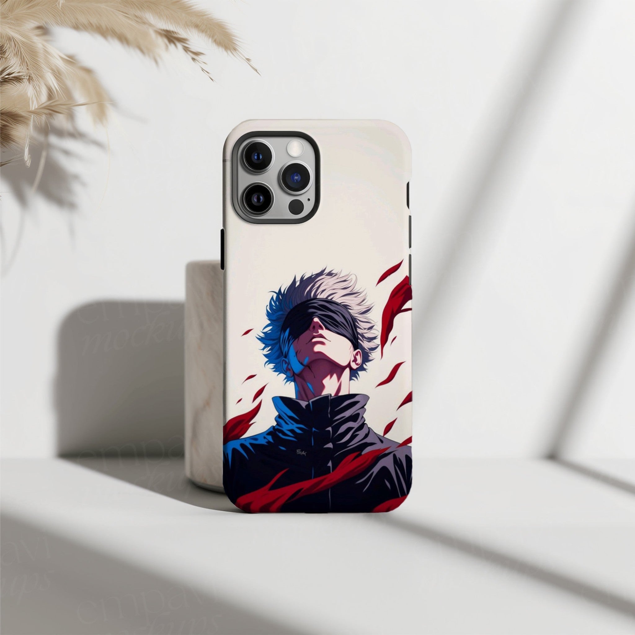 Satoru Gojo Dark Aura Anime HD Phone Case
